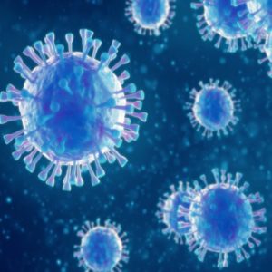 Coronavirus in blue